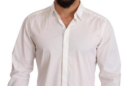 Dolce & Gabbana - Elegant Slim Fit Gold Dress Shirt