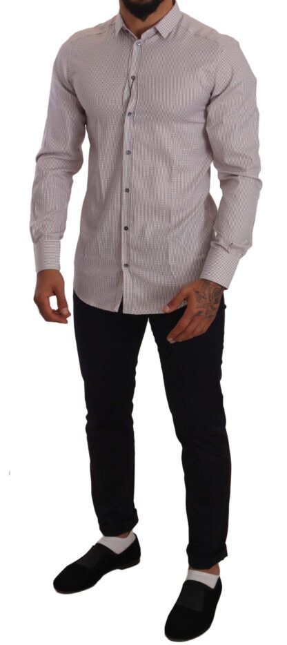 Dolce & Gabbana - Elegant Slim Fit Red Cotton Dress Shirt