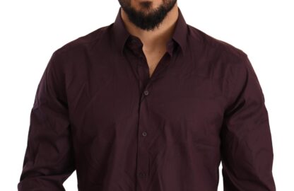 Dolce & Gabbana - Elegant Purple Slim Fit Dress Shirt