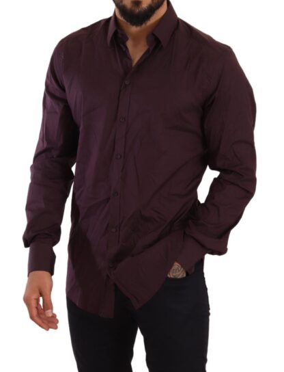 Dolce & Gabbana - Elegant Purple Slim Fit Dress Shirt