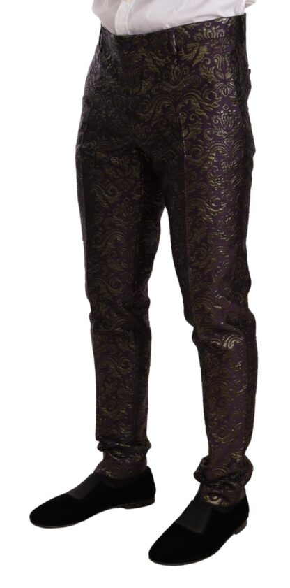 Dolce & Gabbana - Exquisite Purple Brocade Three Piece Suit