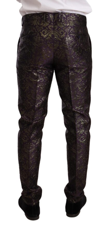 Dolce & Gabbana - Exquisite Purple Brocade Three Piece Suit