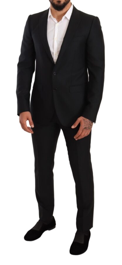 Dolce & Gabbana - Sleek Black Virgin Wool Martini Suit