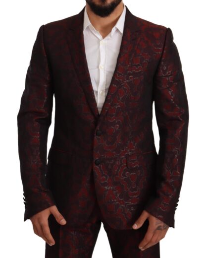 Dolce & Gabbana - Elegant Red Martini Three Piece Suit