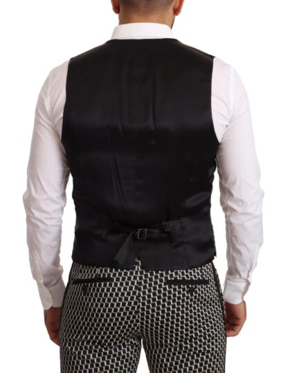 Dolce & Gabbana - Elegant Martini Black Check Three-Piece Suit