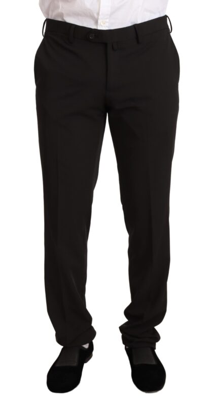 Domenico Tagliente - Elegant Black Slim Fit Two-Piece Suit