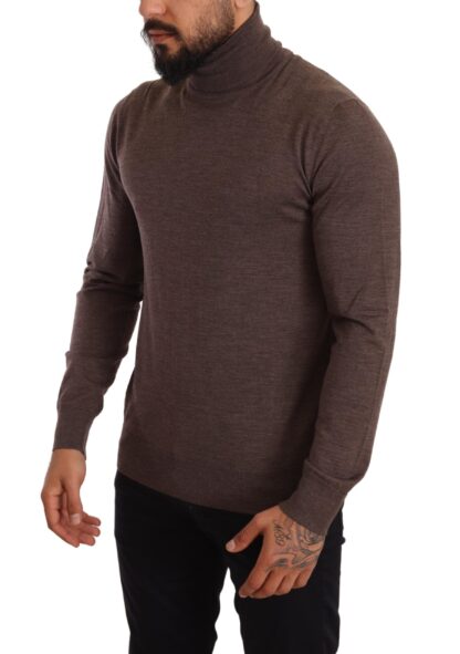 Dolce & Gabbana - Elegant Turtleneck Wool Sweater in Brown