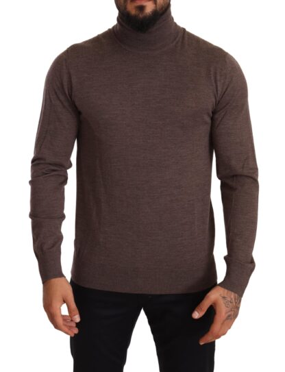 Dolce & Gabbana - Elegant Turtleneck Wool Sweater in Brown