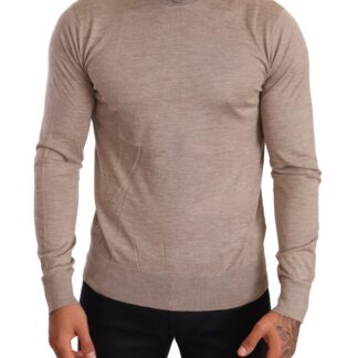 Dolce & Gabbana - Ivory Cashmere-Silk Blend Turtleneck Sweater