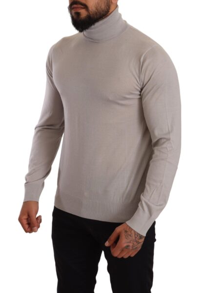 Dolce & Gabbana - Elegant Light Blue Cashmere Turtleneck Sweater