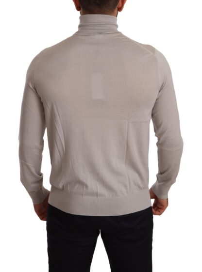 Dolce & Gabbana - Elegant Light Blue Cashmere Turtleneck Sweater