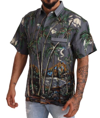 Dolce & Gabbana - Tropical Elegance Linen Silk Men's Shirt