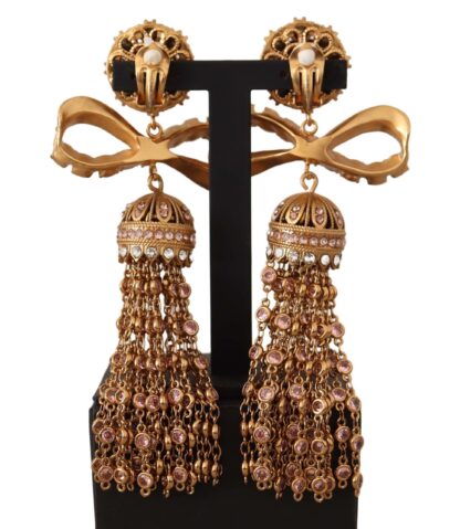 Dolce & Gabbana - Elegant Antique Gold Bow Earrings