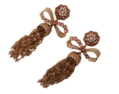 Dolce & Gabbana - Elegant Antique Gold Bow Earrings