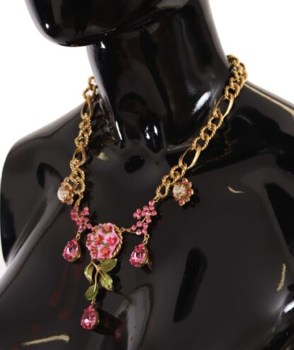 Dolce & Gabbana - Elegant Floral Crystal Necklace