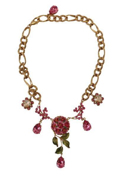 Dolce & Gabbana - Elegant Floral Crystal Necklace