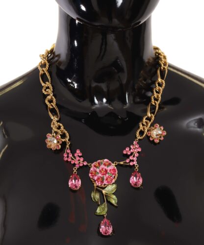 Dolce & Gabbana - Elegant Floral Crystal Necklace