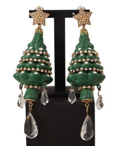 Dolce & Gabbana - Enchanting Crystal Christmas Tree Clip-On Earrings