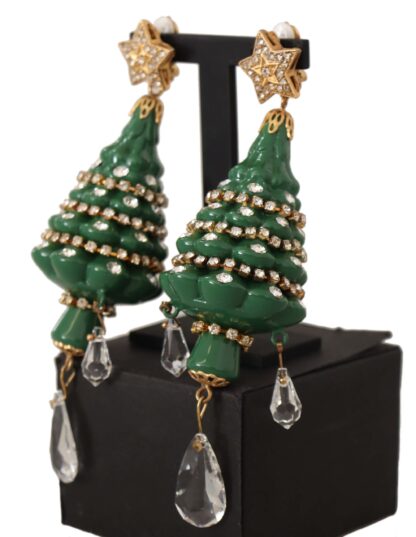 Dolce & Gabbana - Enchanting Crystal Christmas Tree Clip-On Earrings