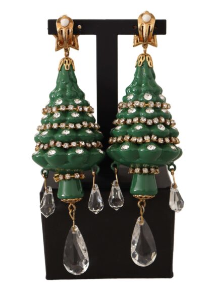 Dolce & Gabbana - Enchanting Crystal Christmas Tree Clip-On Earrings