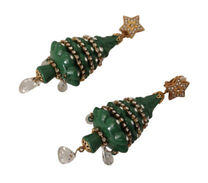 Dolce & Gabbana - Enchanting Crystal Christmas Tree Clip-On Earrings