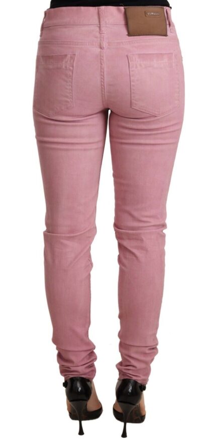 Acht - Elegant Slim Fit Pink Denim Jeans