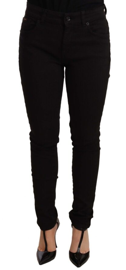 Dolce & Gabbana - Chic Black Mid-Waist Skinny Denim Jeans