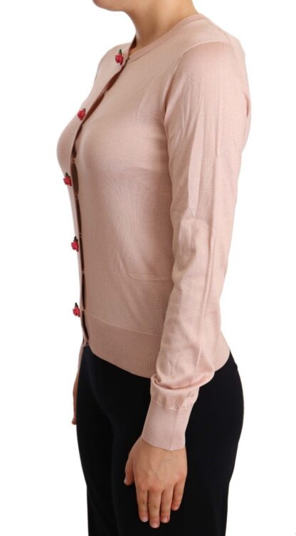 Dolce & Gabbana - Elegant Silk Pink Cardigan