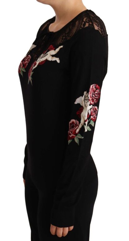 Dolce & Gabbana - Angelic Rose Embroidered Pullover Sweater