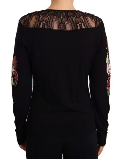 Dolce & Gabbana - Angelic Rose Embroidered Pullover Sweater