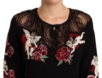 Dolce & Gabbana - Angelic Rose Embroidered Pullover Sweater