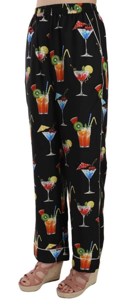 Dolce & Gabbana - Elegant Cocktail Printed Silk Lounge Pants