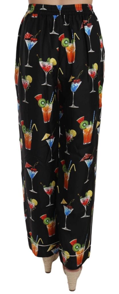 Dolce & Gabbana - Elegant Cocktail Printed Silk Lounge Pants