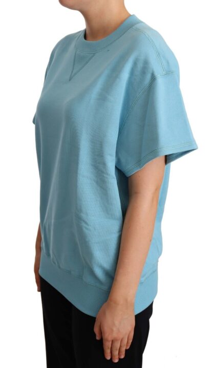 Dolce & Gabbana - Elegant Blue Crew Neck Cotton Top