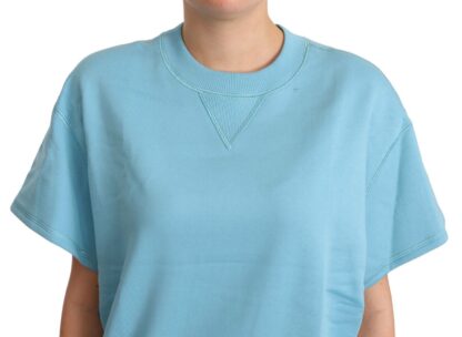 Dolce & Gabbana - Elegant Blue Crew Neck Cotton Top