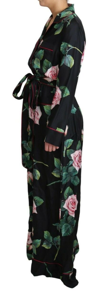 Dolce & Gabbana - Elegant Silk Jumpsuit with Rose Print