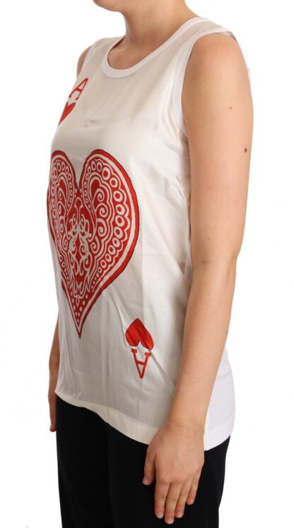 Dolce & Gabbana - Elegant Sleeveless Ace of Hearts Tank Top