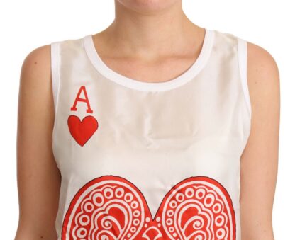 Dolce & Gabbana - Elegant Sleeveless Ace of Hearts Tank Top