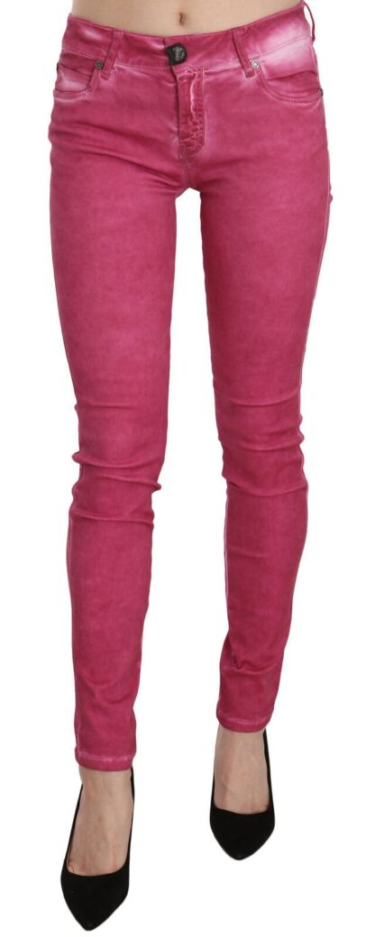 Dolce & Gabbana - Chic Pink Mid Waist Skinny Pants