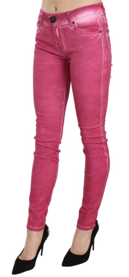 Dolce & Gabbana - Chic Pink Mid Waist Skinny Pants