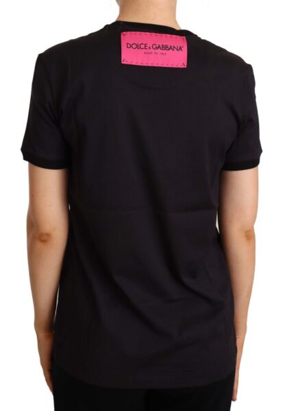 Dolce & Gabbana - Elegant Black Cotton Logo Tee