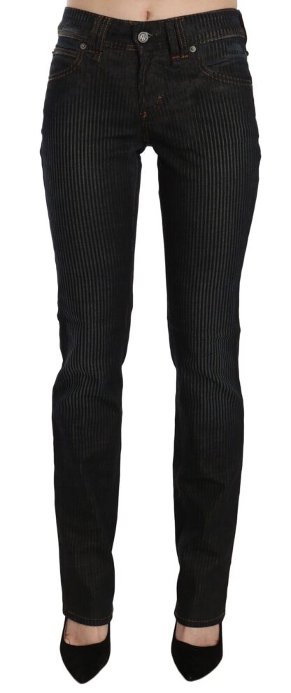 John Galliano - Elegant Black Slim Fit Corduroy Jeans