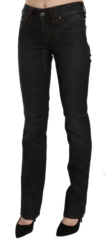 John Galliano - Elegant Black Slim Fit Corduroy Jeans