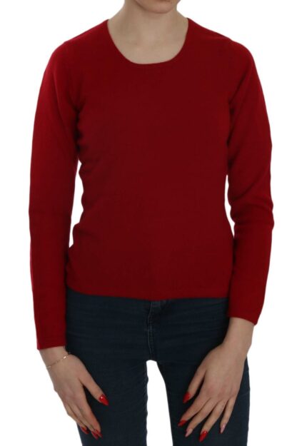 MILA SCHÖN - Elegant Red Cashmere Pullover Blouse