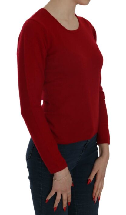 MILA SCHÖN - Elegant Red Cashmere Pullover Blouse