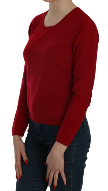 MILA SCHÖN - Elegant Red Cashmere Pullover Blouse