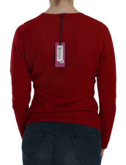 MILA SCHÖN - Elegant Red Cashmere Pullover Blouse