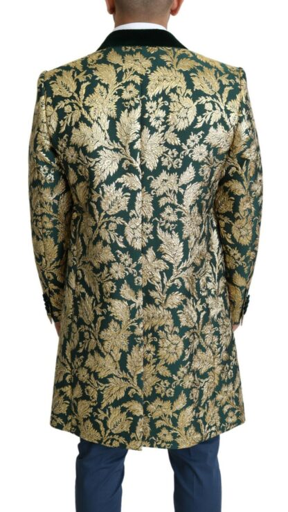 Dolce & Gabbana - Elegant Gold Green Jacquard Sicilia Jacket