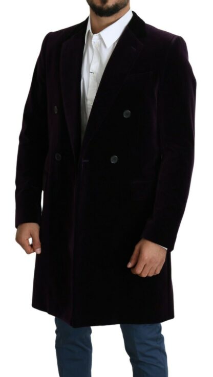 Dolce & Gabbana - Elegant Velvet Double-Breasted Coat