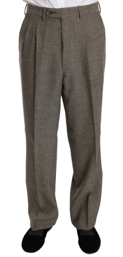 Fendi - Elegant Light Brown Wool Men's Suit